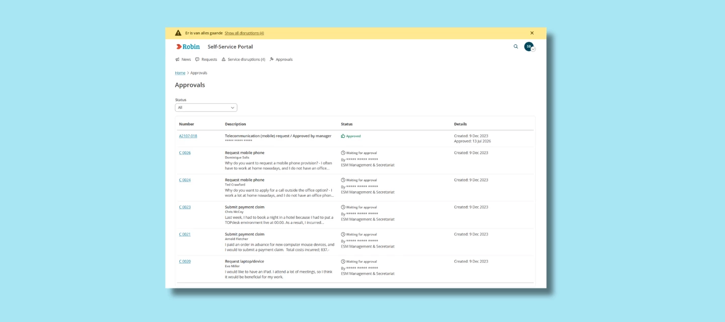 New updates for the New Self-Service Portal