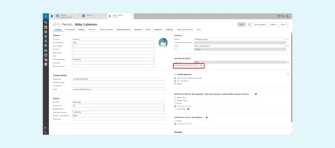 Control Person Access to the Self‑Service Portal