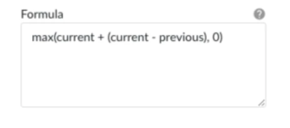 Linear extrapolation tag to predict future values and estimate time remaining
