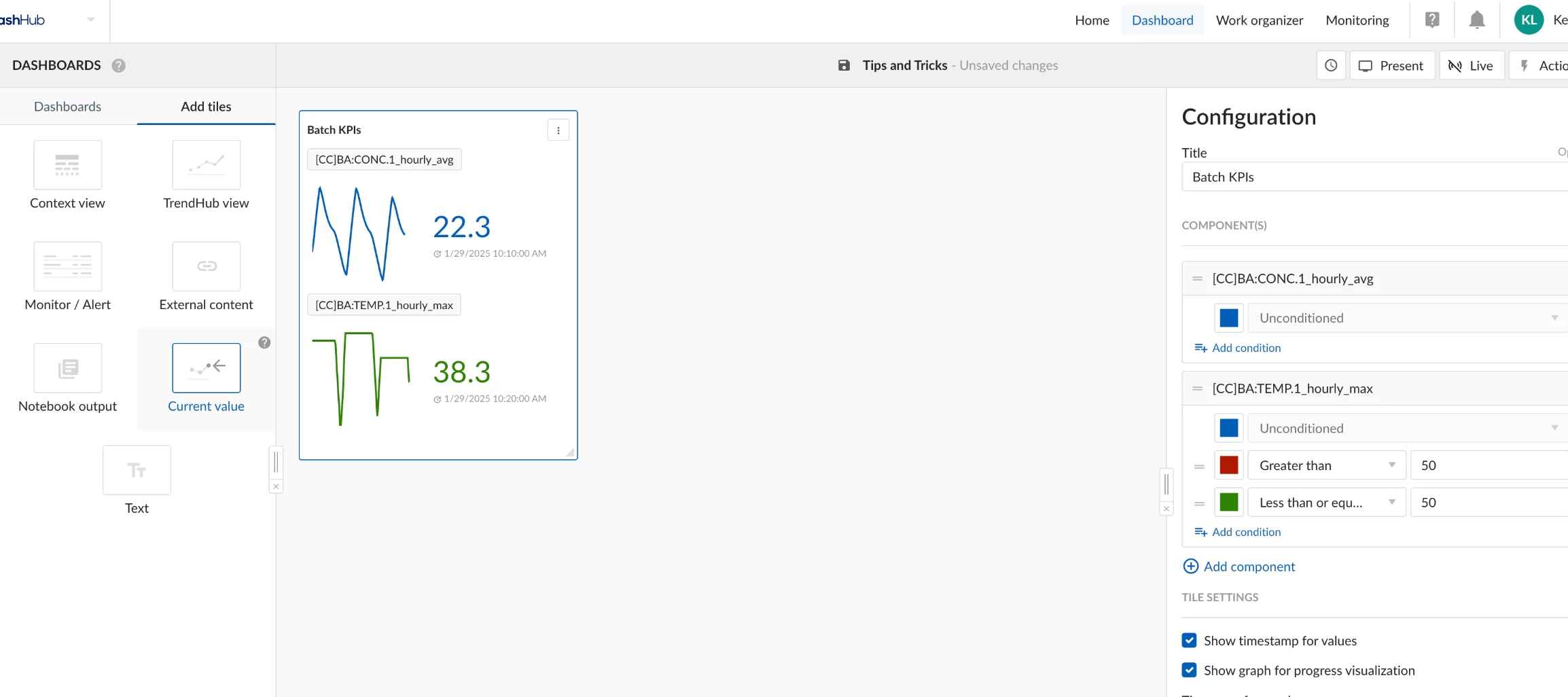 Create and track KPIs