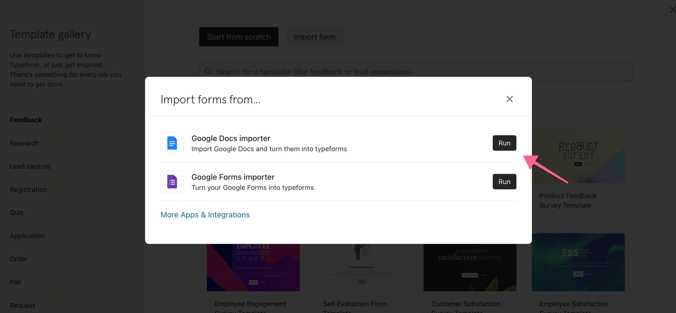 Create new typeforms by importing from Google Forms - Help Center