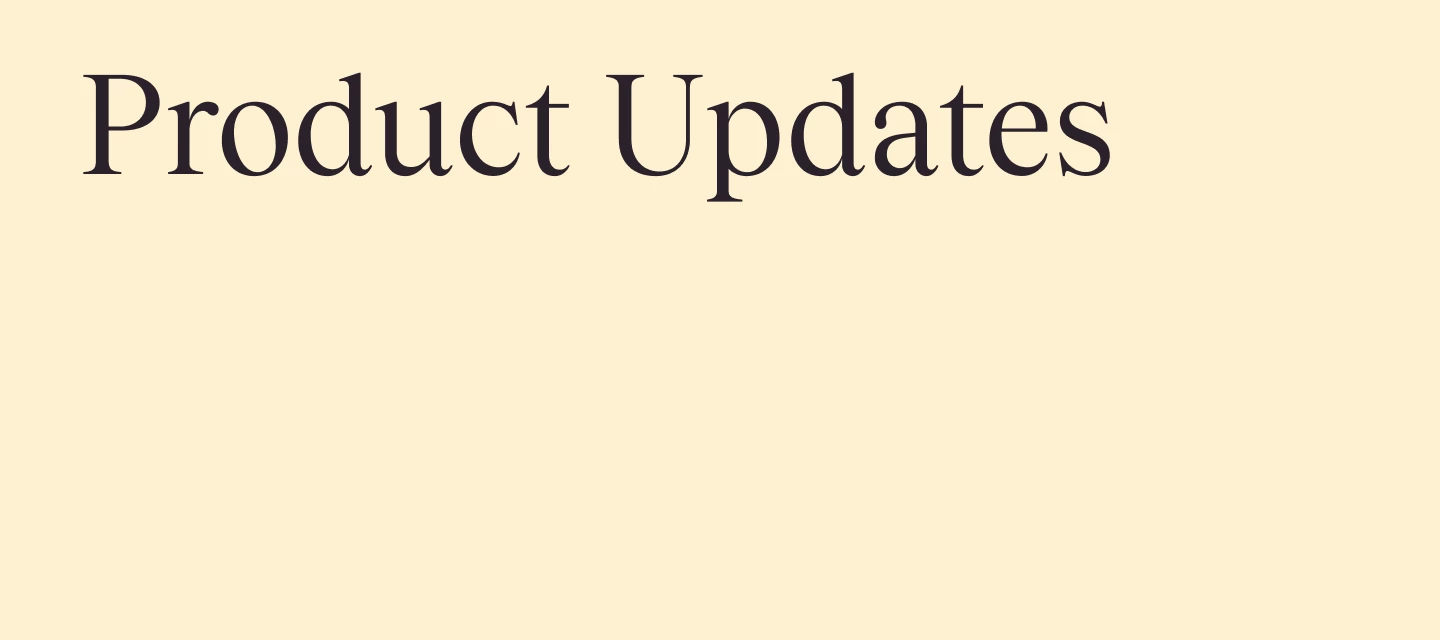 product updates