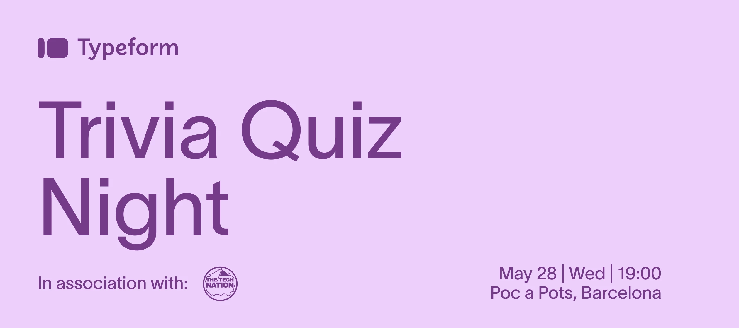 🧠 Live in Barcelona? Don’t miss our Typeform Trivia Night!