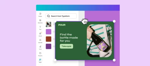 Design in Canva, ask with Typeform 🎉