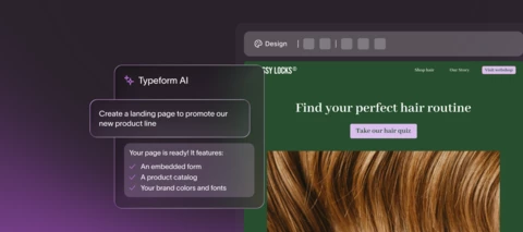 👀 New: Build and publish landing pages in Typeform