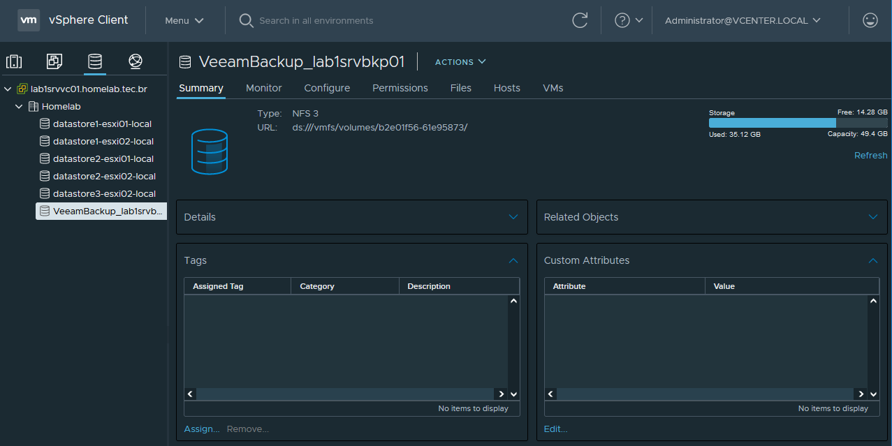 KB1284: How to test manually mounting the Veeam vPower NFS Datastore