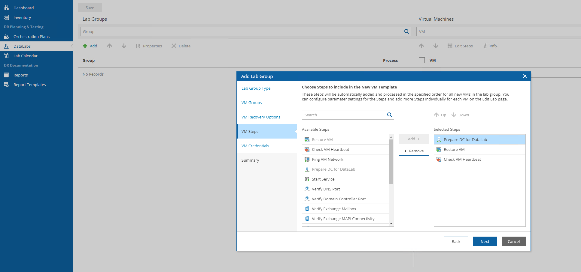 VDRO: Unable to use 'Prepare DC for DataLab' - Solution | Veeam Community  Resource Hub