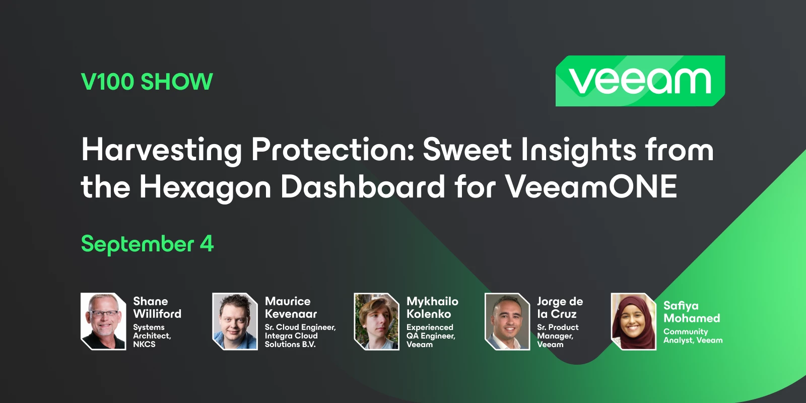 Veeam 100 Show - Harvesting Protection: Sweet Insights from VeeamONE's Hexagon Dashboard