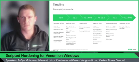 Veeam 100 Show - Scripted Hardening for Veeam on Windows: Secure, Repeatable, Automated Veeam 100 Show - Scripted Hardening for Veeam on Windows: Secure, Repeatable, Automated
