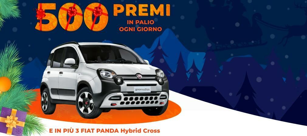 Il Concorso di Natale premia i clienti WINDTRE con 500 premi in palio ogni giorno e FIAT PANDA Hybrid Cross a Natale, Capodanno ed Epifania